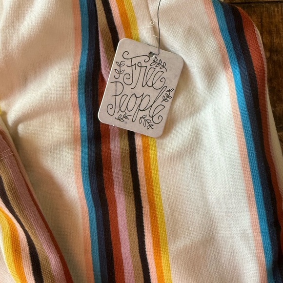Free People NWT In My Feelings Stripe Slim Flare Crop Pants,sz 2 - Picture 5 of 13